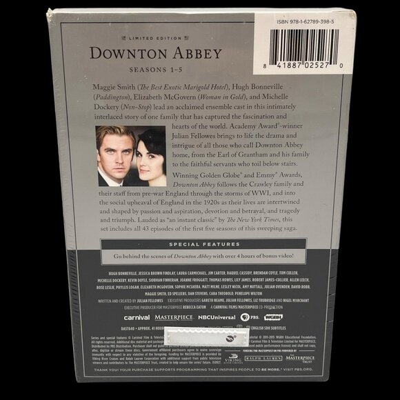 Downton Abbey DVD Box Set Seasons 1-5 Limited Edition New Sealed PBS Fan Gift - Picture 2 of 6